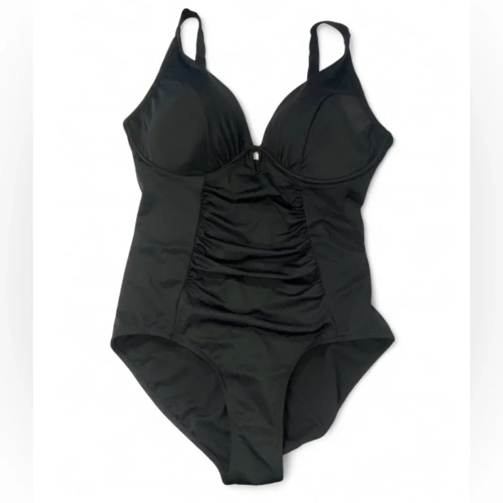 RUCHED UNDERWIRE ONE PIECE SWIMSUIT - Picture 3 of 8